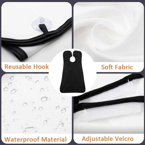 Beard Bib Apron, Beard Hair Catcher for Men Shaving & Trimming Non-Stick Waterproof Grooming Cloth with 3 Suction Cups & A Box Valentines Gifts for Men Him Boyfriend