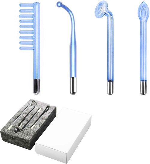 Elitzia Electrode Wand Glass Tube Blue Handheld Spare Parts 4Pcs ETHB02