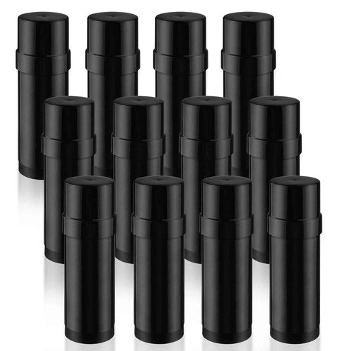 12 Pcs 60ml/2oz Deodorant Containers Plastic Twist Up Filling Bottle Deodorant Holder Stick for Crayon Chapstick Sunscreen Lotion Bar - Black