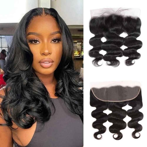 13x4 Lace Frontal Closure Body Wave Frontal Ear to Ear HD Lace Frontal Human Hair 100% Brazilian Virgin Human Hair Closure 18 Inch Frontals Hair Pieces for Women Free Part 150% Density