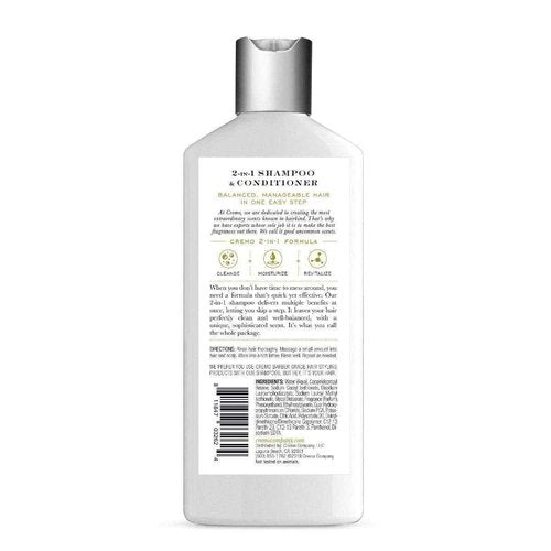 Cremo Sage & Citrus 2-in-1 Shampoo & Conditioner, Barber Grade Quality That Moisturizes and Cleanses All Hair Types, 16 Fluid Ounce