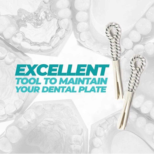 Fuller Brush Dental Plate Brush - Soft Hygienic Denture Cleaner - Small & Flexible Cleaning Tool for Dentures & Plates - Oral Hygiene for Men & Women (Pack of 3)