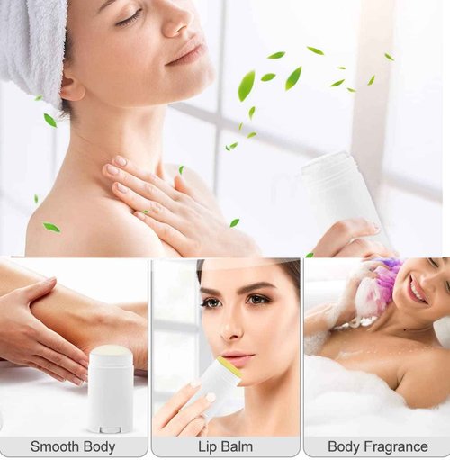Minsily 20 PCS 15ml White Empty Plastic Oval Deodorant Container Oval Lip Balm Tubes Lipstick Tube 0.5 Oz Deodorant Containers Oval Twist-Up Tubes BPA-Free for DIY Homemade Crayon Chapstick Holder