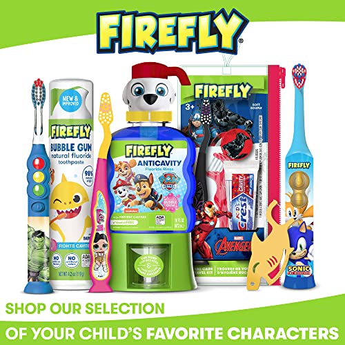 FIREFLY L.O.L. Surprise! Sonic Toothbrush with 3D Toothbrush Cover, Soft, Ages 3+ (Pack of 2)