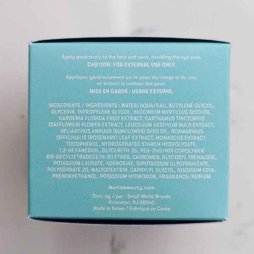 Nuria - Hydrate Revitalizing Jelly Night Face Moisturizer, Refreshing Facial Moisturizer Jelly Mask for Nighttime Skin Recovery, Suitable for All Skin Types, 55g/1.9 oz