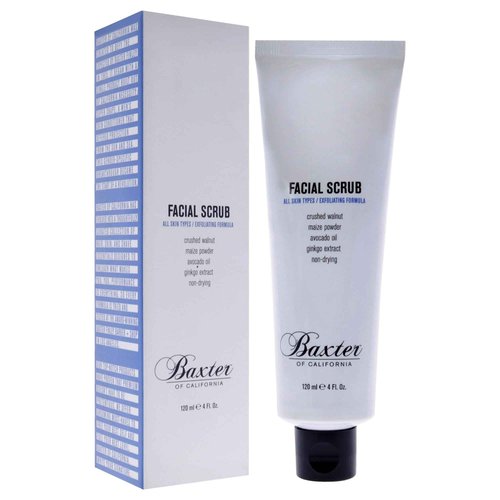 Baxter of California Exfoliating Facial Scrub for Men | Non-Drying with Walnut and Avocado Oil | All Skin Types | 4 Fl Oz (Pack of 1)