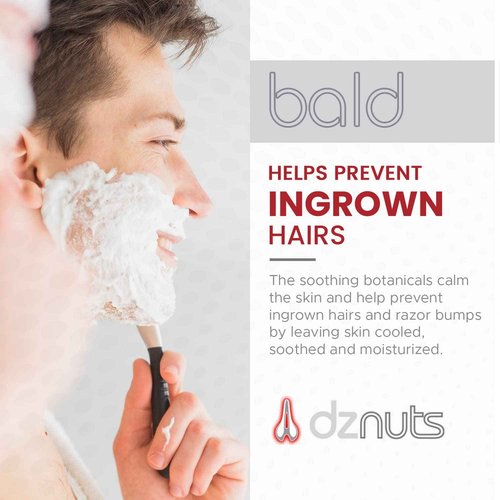 dznuts - Women’s Bliss Chamois with dznuts Bald Super Smooth Shaving Lotion - Prevents Razor Burns, Ingrown Hairs, Cooled and Moisturized Skin