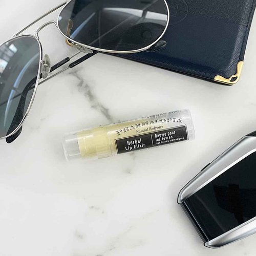 Pharmacopia Chamomile Tangerine Vegan Lip Elixir - Nourishing Vegan Herbal Lip Balm with 100% Natural and 70% Certified Organic Ingredients, 0.25 Oz, Pack of 3