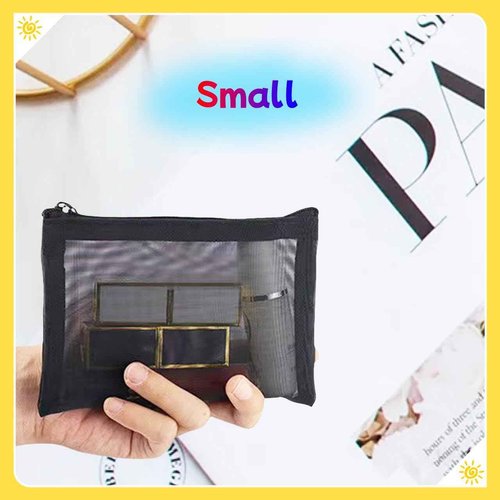 5-Pack Small Mesh Makeup Bag with Zipper for Purse, Diaper Bag Organizing Pouches, Purse Organizer Pouches for Travel Toiletry Bag