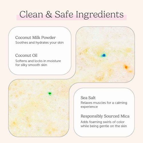 Coconut Milk Bath Soak, Salt Bath, Bubble Bath, Natural Detox Foaming Body Soak, Foot Soak, Vegan Body Skin Care, 9 oz. (Vanilla Sugar)