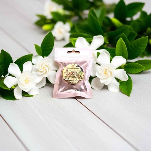 GARDENIA Perfume - Eau de Parfum - Solid Balm - Natural Essential Oils Aromatherapy Fragrance- (Gardenia Grandiflora, Frangipani, Jasmine, Lily, Champaca) Travel, Party Gifts-0.5oz