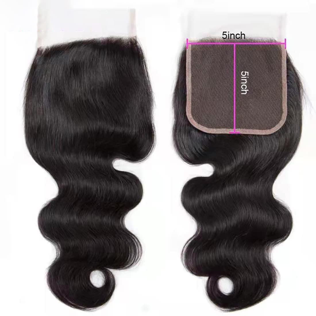 OLFORY 5X5 HD Lace Closure Human Hair 5X5 Lace Closure Free Part Body Wave Closure 12A Brazilian Virgin Human Hair Body Wave Closure Top Swiss Lace Closure 12 inch