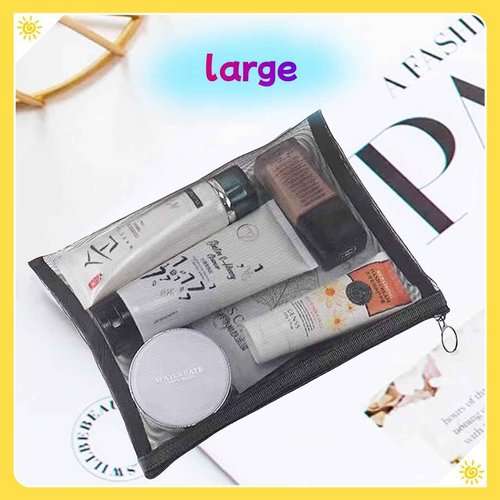 5-Pack Small Mesh Makeup Bag with Zipper for Purse, Diaper Bag Organizing Pouches, Purse Organizer Pouches for Travel Toiletry Bag