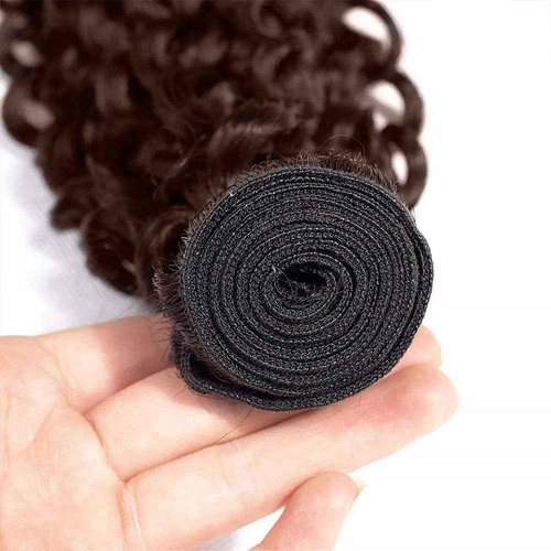 Human Hair Bundles Deep Wave 26 Inch Single Bundle #4 Chocolate Brown Human Hair Unprocessed Native Virgin Hair 100g Total 1 Extension Wet and Wavy Human Hair Extensions for Black Women