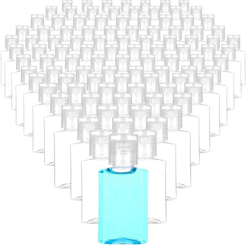 Tolare 120 Pcs Travel Bottles, 1 oz/30 ml, Clear, Plastic, Leak-Proof Flip Cap, Perfect for Travel, Camping, Outdoor Activities