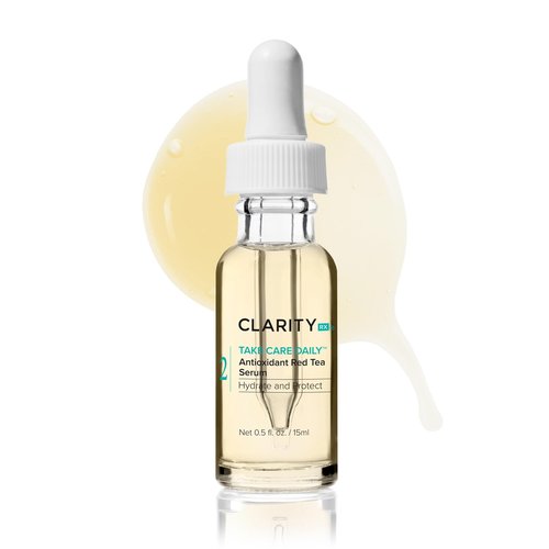 ClarityRx Take Care Daily Antioxidant Red Tea Face Serum, Natural Plant-Based Hydrating & Anti-Aging Facial Treatment for Environmental Protection (0.5 fl oz)