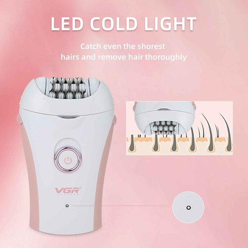 Glabrouse Skin Smooth Glide Epilator for Women,Facial Epilator for Women,Cordless Face Hair Remover with Light,Hair Rmoval for Face Bikini Legs, Body Removal Device
