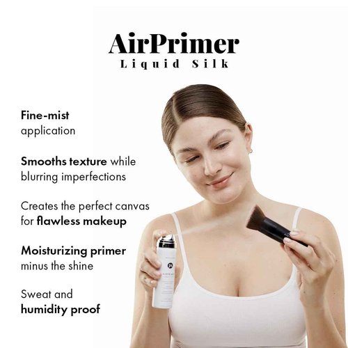 Jerome Alexander My Color 3PC Self Adjusting Full Coverage Foundation Makeup (Dark) with Kabuki Brush and Air Primer