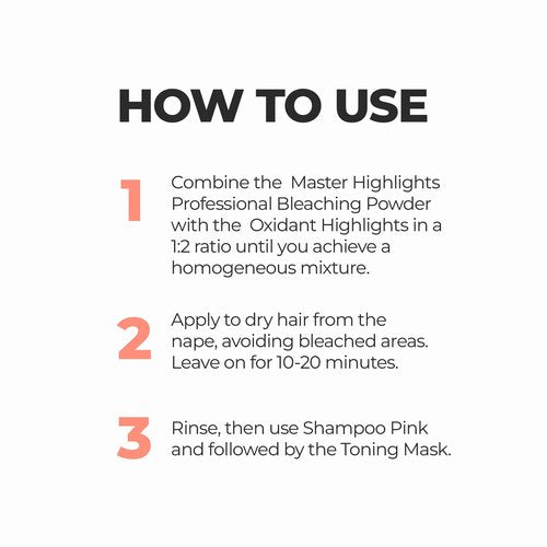Robson Peluquero Master Highlights Hair Color Developer - Hair Bleaching Formula - Color Revealing Emulsion - Professional Hair Lightening Agent - Ox 30 Volumes 900ml/30.4 fl.oz