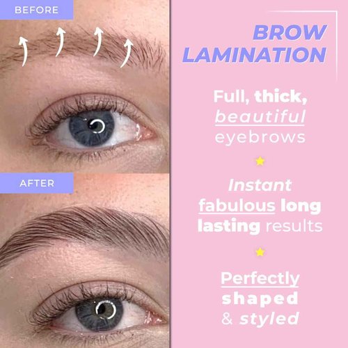 Lash Lift Kit & Brow Lamination Kit Bundle | Semi-Permanent Salon Grade Supplies for Perming, Curling, and Lifting Eyelashes | Professional DIY Eyebrow Lamination with Keratin Conditioning for Fuller,