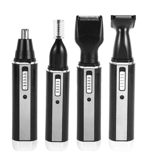 Dioche 2 Types 4in1 Rechargeable Beard, Mustache, Hair & Nose Hair Trimmer for Detailing & Grooming Electric Groomer Painless Fast and Safely (US Plug 110V)