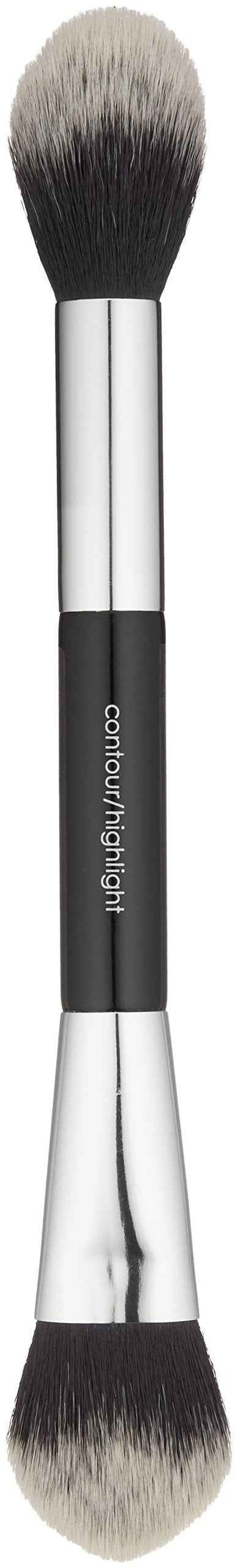 Glo Skin Beauty 107 Contour & Highlighter Brush | Dual Ended Brush Used to Pick Up Product and Sweep Over the Skin for A Natural Look