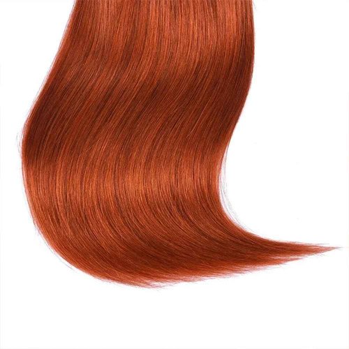 Ginge Bundles Human Hair Color 350 Orange Straight Bundles 8 10 12 inch Double Weft Brazilian Virgin Ginger Orange Straight Human Hair Extensions Soft and Silky for Women