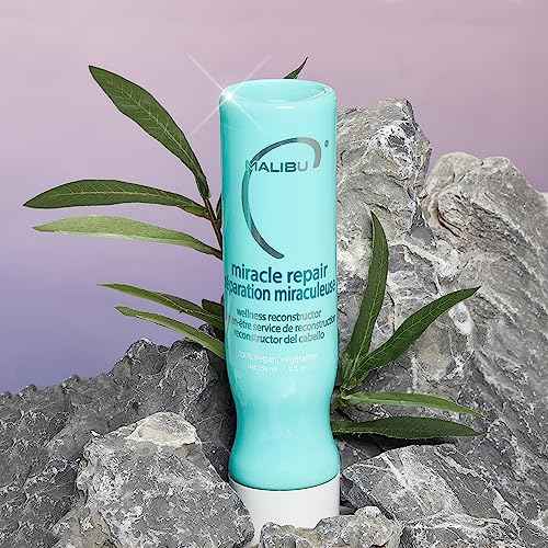 Malibu C Miracle Repair Hair Reconstructor - Nourishing Treatment for Weak, Damaged Strands - Flax Protein & Vitamin B5 for Moisture