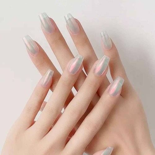 Orange Pearl Chrome Nail Powder Nail Art Glitter,Metallic Iridescent Chrome Nail Powder for Nails,Chrome Powder for Gel Polish