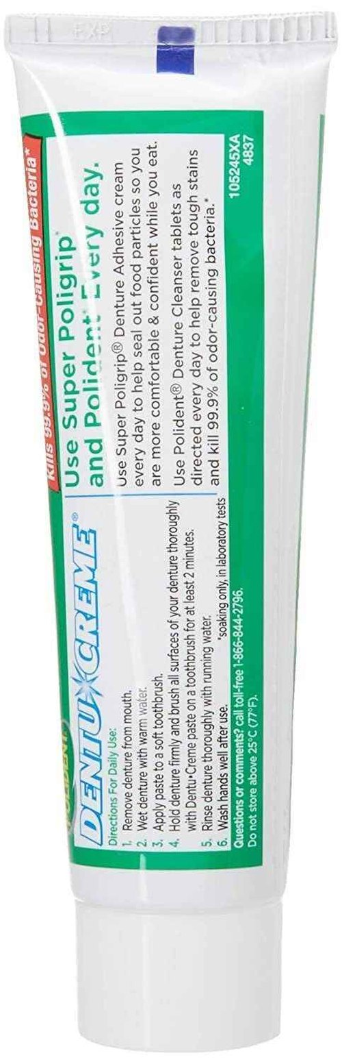 Polident Dentu-Creme Denture Cleaner - 3.9 oz, Pack of 4