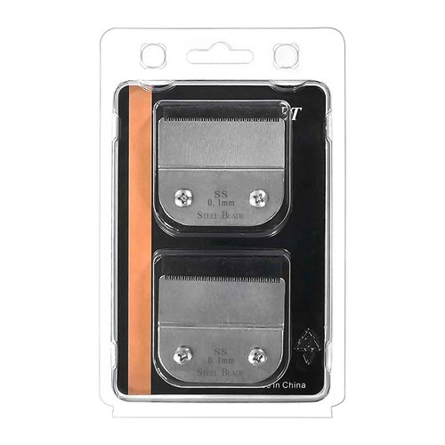 2 Packs Model #64160 Professional Detachable Replacement Stainless-Steel Blades,Cut Length 1/150"(0.1mm),compatible with Andis Ultraedge Outliner Blade/oster Classic 76/Star-Teq/Power-Teq/A5 Clipper
