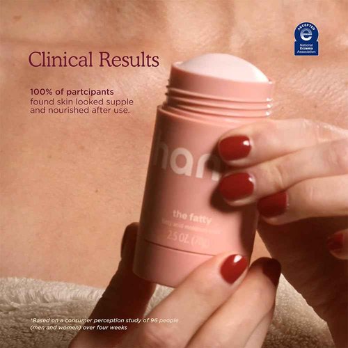 HANNI Fatty Body Moisturizer Stick with Fatty Acids, Travel Size Friendly Solid Lotion for Plumping and Hydration, Fragrance-Free and Safe for Sensitive Skin, 2.5 oz