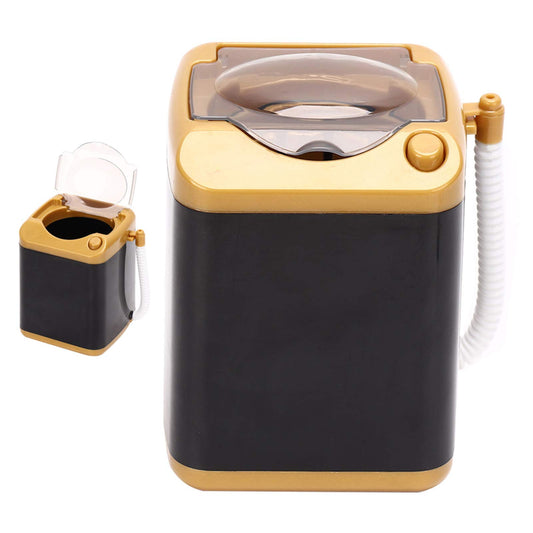 Cosmetic Tool Cleaning Machine, Makeup Brush Cleaner Washing Machine, Cleaning Brush Girl for Gift Woman Home(Golden)