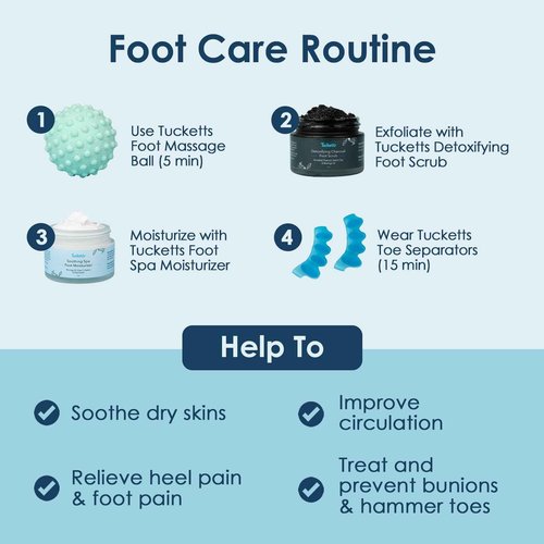 Tucketts Foot Care Spa Kit for Heel and Foot Pain Relief, Dry Skin, Bunions, Toe Correctors