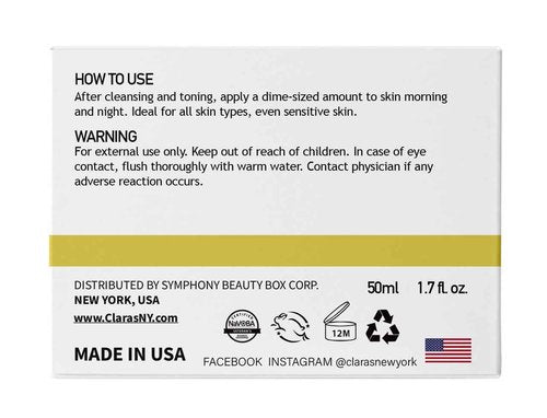 CLARA'S NEW YORK Advanced Rejuvenating Collagen Cream, Anti-Wrinkle and Made for Healthy Glowing Skin, Rich, Non-sticky, Fast-absorbing Formula 50ml MADE IN USA