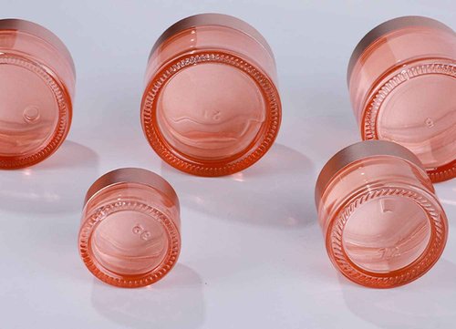 Healthcom 10 Packs 10 Gram/10ml Empty Jars Pink Glass Cosmetic Jar Pot Bottles with Rose Gold Lids Refillable Cosmetic Container Eye Cream Jar Pot Vials for Makeup Lotion Face Eyeshadow Lip Balms