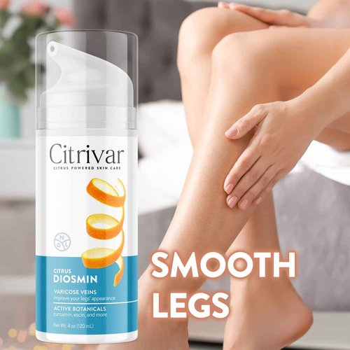 NGL Citrivar Leg Cream - Soothing Mint Tonifier with Diosmin, Butcher's Broom, Aescin, Rutin, Curcumin - 120 mL