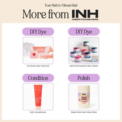 INH Hair Dye Set - Emerald Green & Amethyst Dark Purple Semi Permanent Hair Color Duo, Vegan Color Depositing Conditioner, Ammonia & Sulfate-Free, No Bleach, No Peroxide, Ready to Use Bundle, 6oz