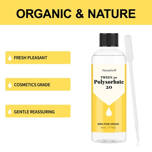 6 oz Polysorbate 20 Emulsifier, Premium Polysorbate 20 (Tween 20) Liquid, Gentle on Skin