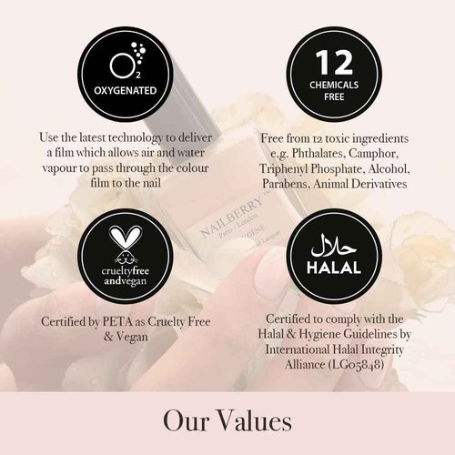 Nailberry L'Oxygéné Oxygenated Nail Lacquer | Rouge | Bright Red Opaque Nail Polish | UV Protected Long-Wear Nail Polish | 12-Free | Vegan | Certified Halal | Cruelty & Gluten Free | 15 ml