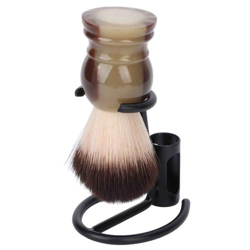 ZJchao Holder Stand, Matte Black Non-Slip Quick Drying Shaving Stand for Shaving Brushes, Metal Hanger Shaving Brush Holder for Men
