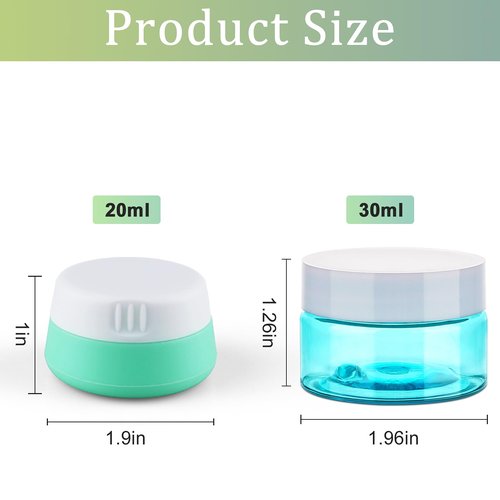 Cosywell Cream Jars for Toiletries Silicone & PP Travel Size Toiletries 8PCS TSA Approved Leak-proof Travel Size Containers Refillable Cosmetic Containers with Lid for Lotion Makeup Cosmetics