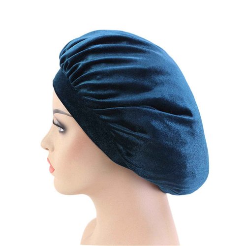 Women Velvet Bonnet Sleep Cap Comfortable Night Sleeping Hat Hair Loss Cap Turban