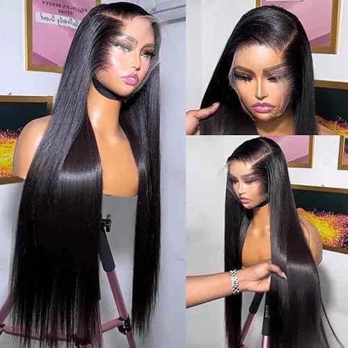 VIPbeauty 13x6 Lace Front Wigs Human Hair Pre Plucked 180 Density Straight HD Transparent Glueless Wigs Human Hair 13x6 Straight Lace Frontal Wigs Human Hair Wigs for Women 22 Inch