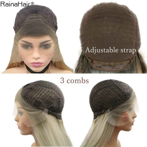 RainaHair 26inch Afro American Women Box Braided Wigs Dark Rooted Grey Lace Front Wigs for Women Heat Resistant Synthetic Hair Handmade Braids Wigs Drag Queen Halloween Cosplay Daily Wear