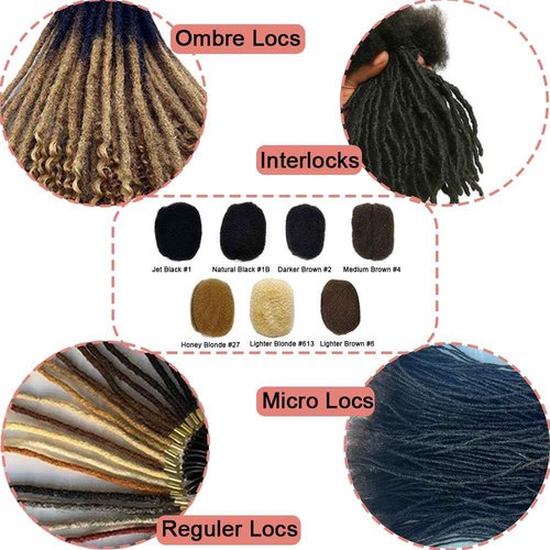 Tight Afro Kinky Human Hair for Dreadlocks,Ideal for Making Locs,Repair Extensions,Twist or Braids 2 Bundles/Package Natural Black #1B 10inch