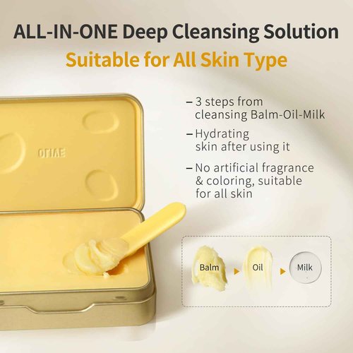 GREEN FARM Makeup Remover Cleansing Balm - Olive Oil Based Cleanser for Face&Body - Melts From Balm to Milky Lather-For All Skin Types, 2pcs