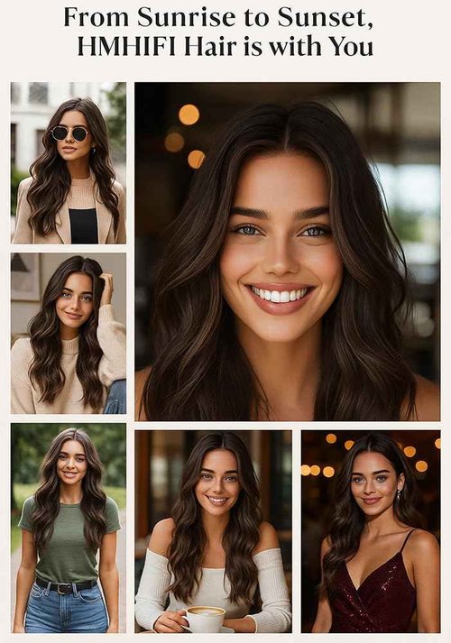 Long Brown Wig for Women 26Inch Wavy Curly Dark Brunette Hair Wigs Synthetic Hair Replacement Heat Resistant Hair Wig for Daily Party Use