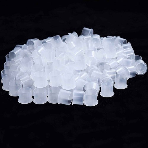 Tattoo Ink Caps Large,1000Pcs White Plastic Disposable Pigment Caps Microblading Makeup Tattoo Ink Cups Caps with Base Sizes 17 Large for Tattoo Ink