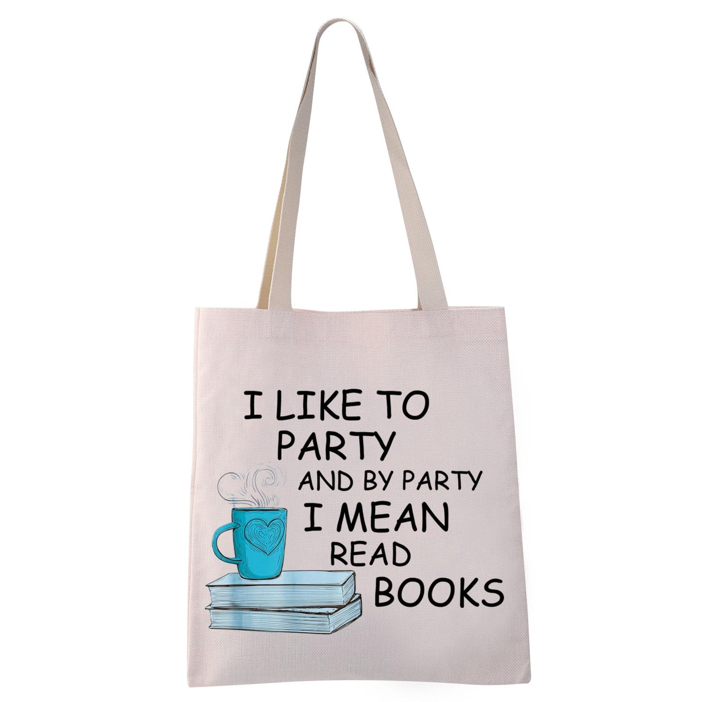 VAMSII Book Lover Tote Bag Book Shoulder Bag Funny Book Lover Gifts for Bookworms Reading Lover Gift (READ BOOKS Tote)